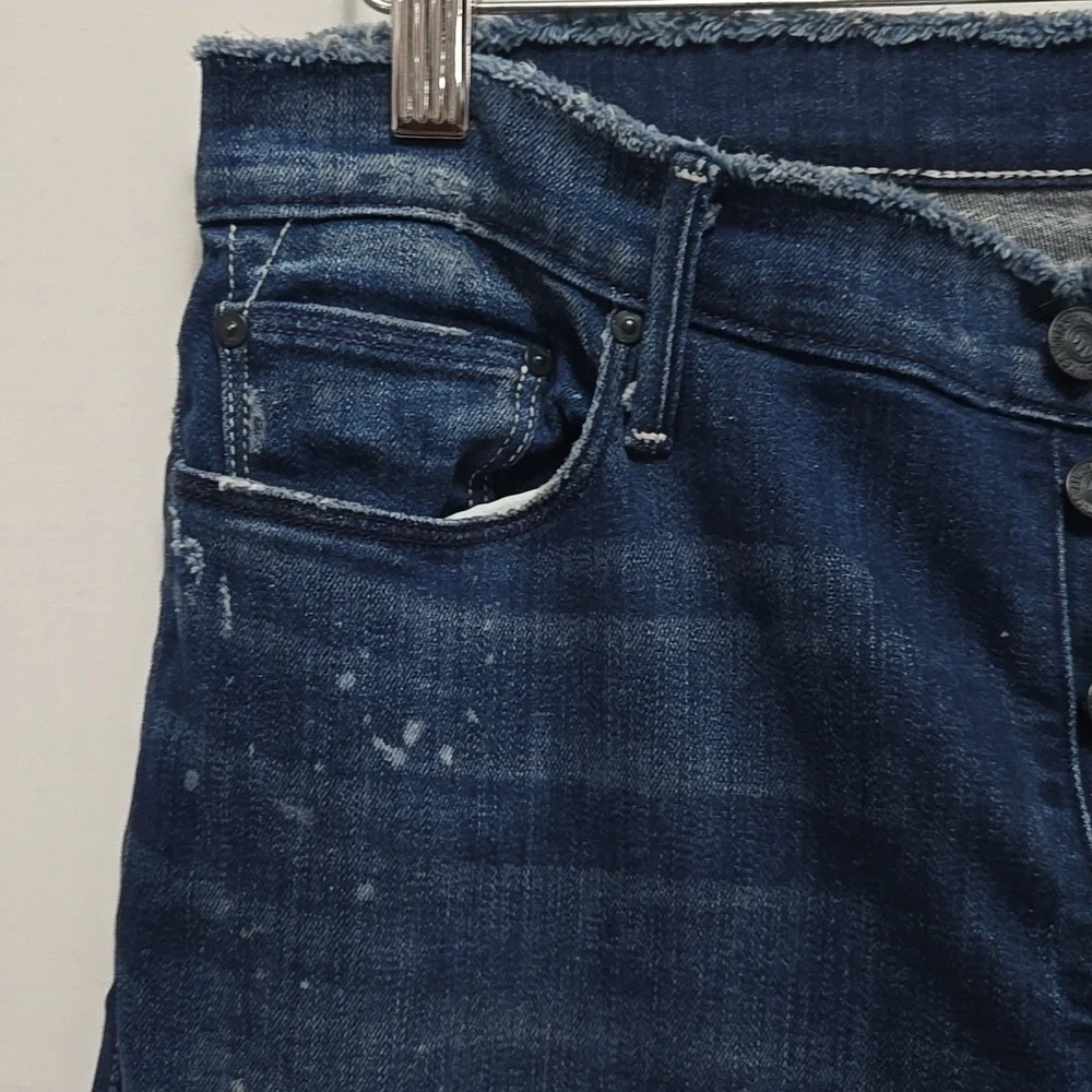 Mother Double Fray Vagabond‎ Jeans in Take The Edge Off Size 30 Distressed USA